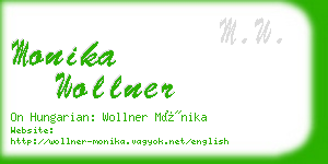 monika wollner business card